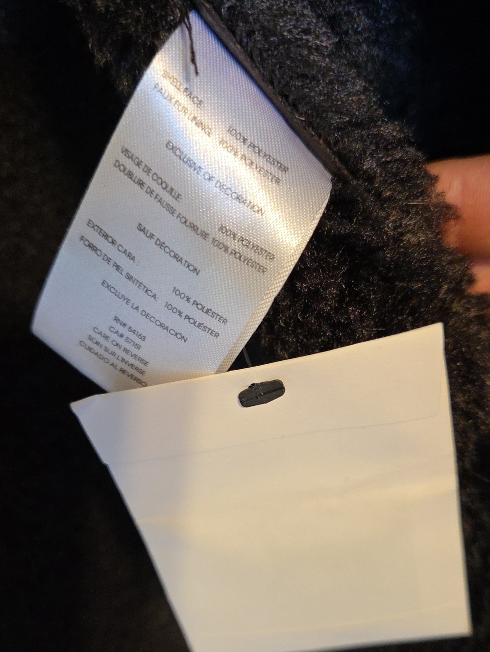 CALVIN KLEIN Women’s Chocolate Fully Lined Hooded Shearling Trench Coat - Picture 5 of 9